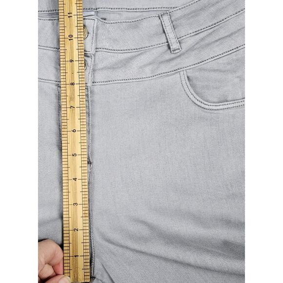 LASCANA Gray High Rise Skinny Jeans Women’s Size 12 Button Fly Stretch Denim - Picture 9 of 10